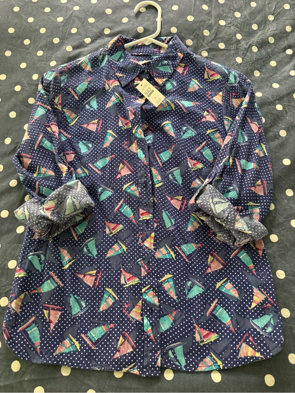 NWT Talbots factory sailboat button down
